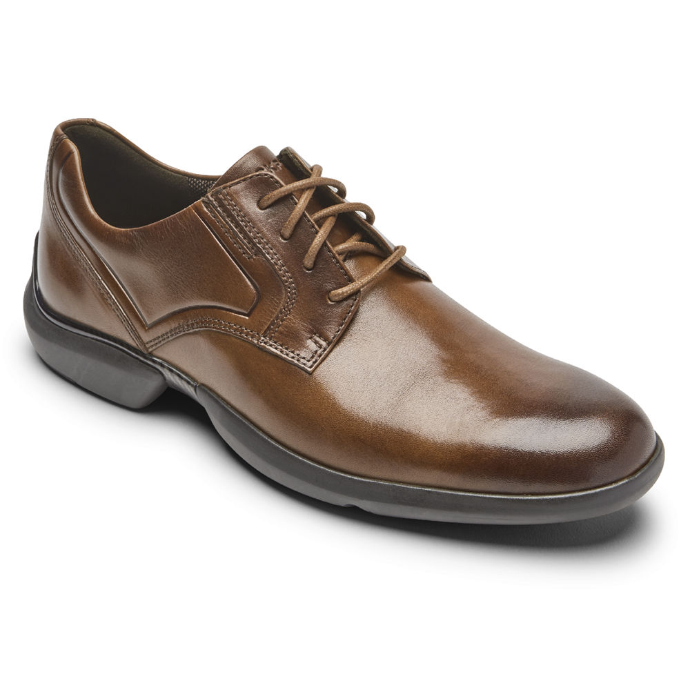 Rockport Mens Oxfords Brown - Total Motion Advance Plain Toe - UK 984-QYMVTE